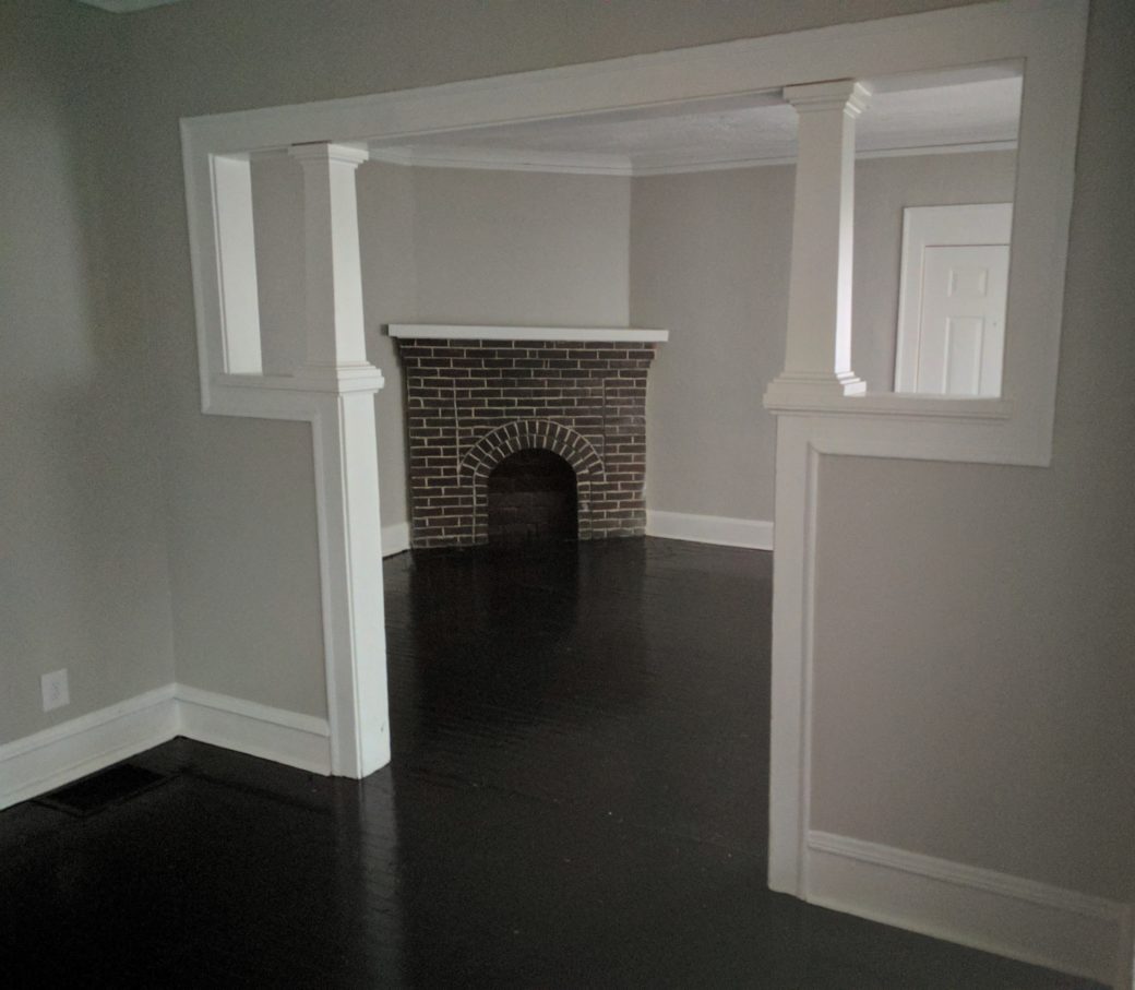 4 – Dining room looking toward fireplace