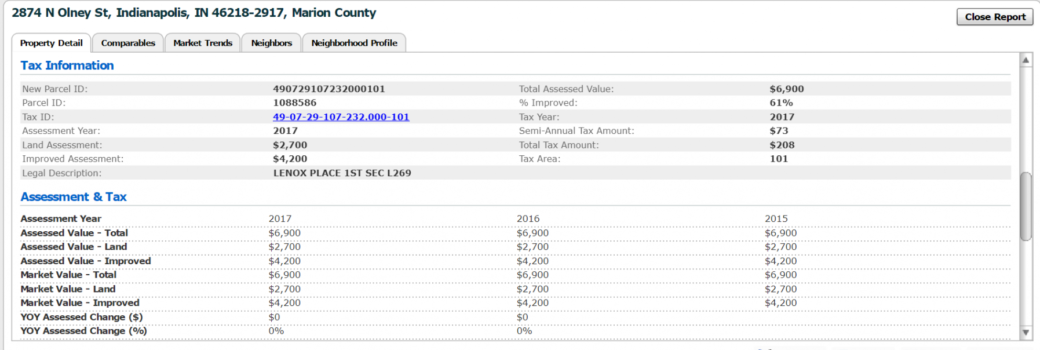 Tax value